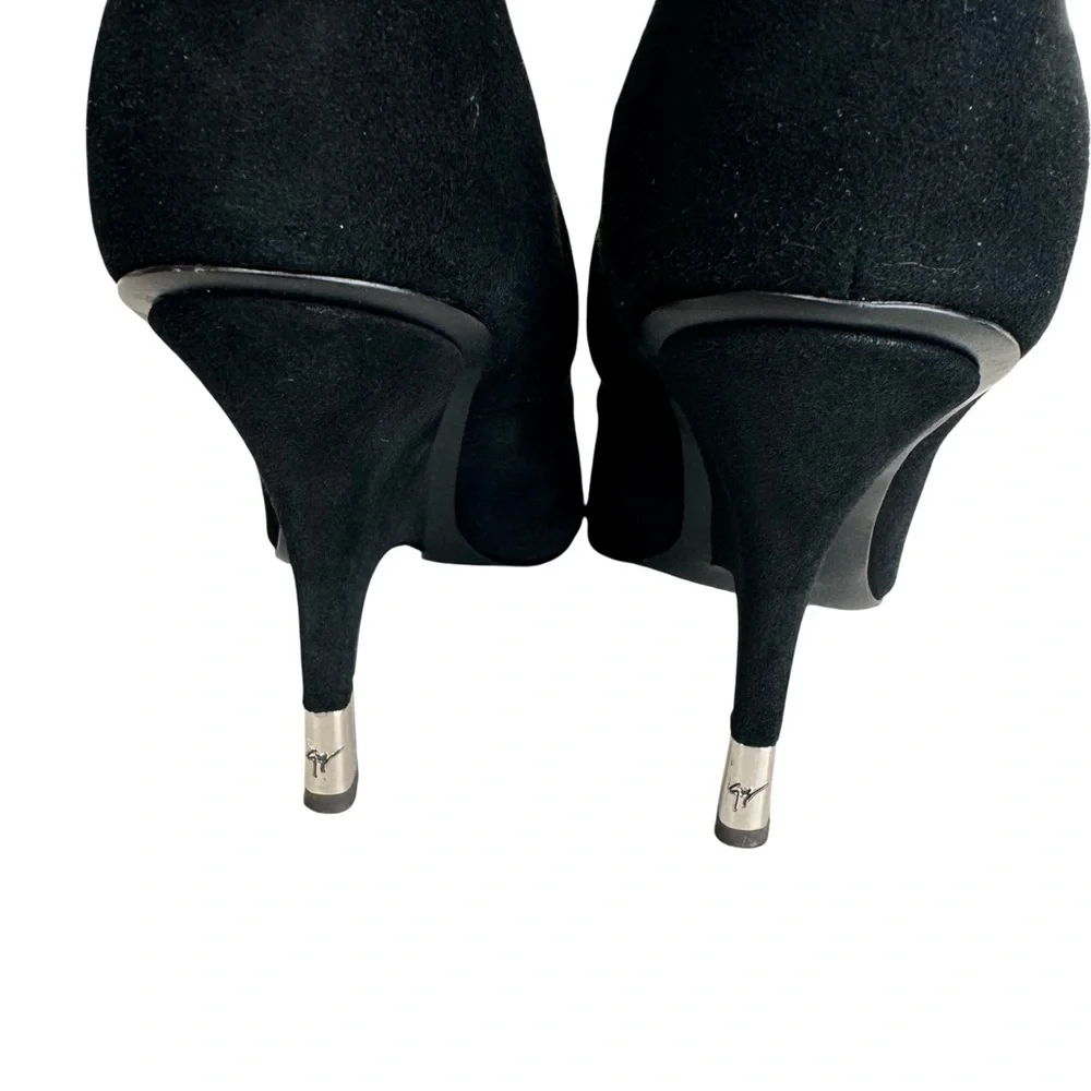 Giuseppe Zanotti Ankle Zip Booties Black Suede